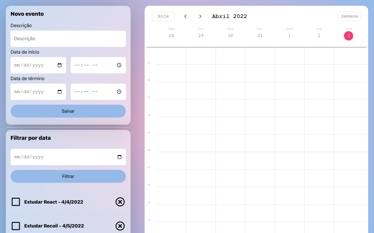 Projeto Event Tracker